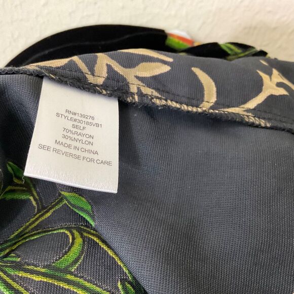 Daniel Rainn Women M Velour Boho Open Front Cardigan Kimono Topper Fringe gypsy - Picture 5 of 9